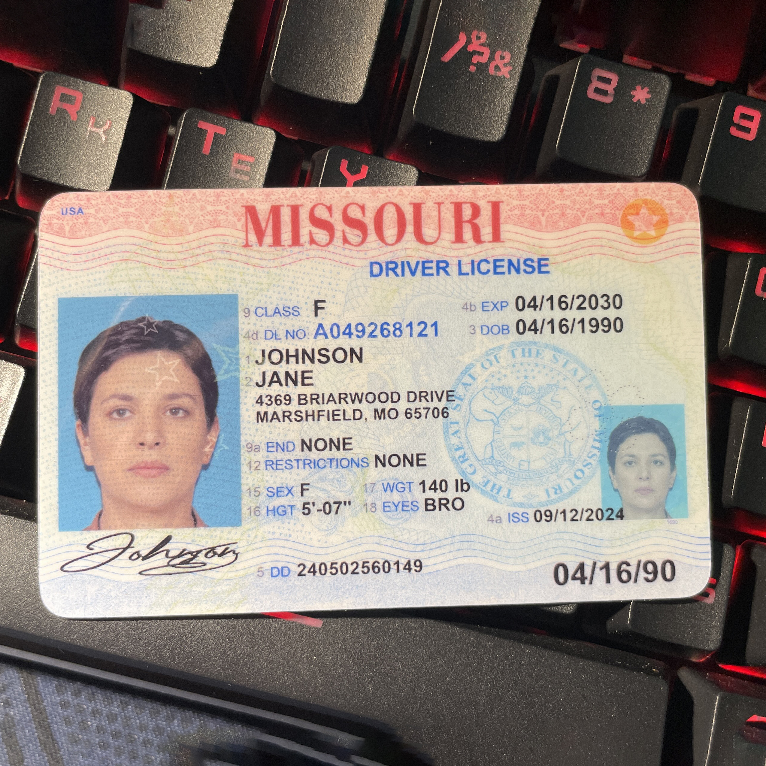 Product DRIVER LICENSE image